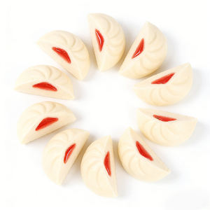 Halal snoep op maat, groothandel, OEM, ODM, bulk, zachte gummies fabrikant, baozi-vormige, met jam gevulde 3D gummies - Product Image 4