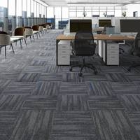Pp 50x50 Carreau de moquette de bureau commercial Carreaux de moquette modulaires en PVC pour bureau commercial Usine OEM