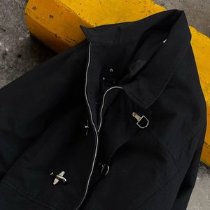 Wholesale Custom <strong>Canvas</strong> <strong>Jacket</strong> <strong>Men</strong> | 13oz Heavyweight Boxy Fit Japanese Style <strong>Jacket</strong> with Metal Clasp Buckle &amp; YKK Zipper - Product Image 2