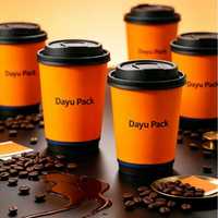 Gobelets à café en papier biodégradable avec revêtement PE, avec couvercles personnalisés, pour espresso, café, bureau, boissons chaudes, MOQ 10000, FDA