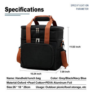 Sac isotherme personnalisé avec logo IDEA GIFT, double couche, promotionnel, en Oxford 300D, imperméable, pour cadeaux d'entreprise - Product Image 4