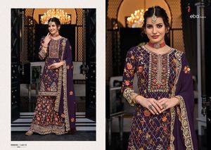 Costume Palazzo en soie de qualité supérieure avec broderie avec Dupatta pour les occasions spéciales disponibles au prix d'exportation - Product Image 2