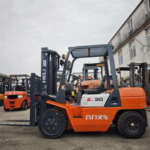 Secondhand Industrial 3 Ton Diesel Heli Forklift Truck Hydraulic <b>Side</b> Shifter Two Stage Mast Solid Tire Isuzu Engine 17km/h - Product Image 5
