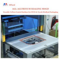Machine de scellage de précision Tyvek pour barquettes thermoformées en PETG, scelleuse de moules en aluminium de qualité médicale