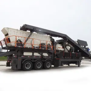 UNIQUEMAC Mobile Cone Stone Crushing Equipment With Vibrating Screen Movable Concrete Hydraulic Cone Crusher Station Price List