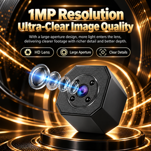 กล้องรักษาความปลอดภัย S8 มินิไวไฟ 1MP, ดูอัลแบนด์ 2.4G&5G, การเชื่อมต่อออฟไลน์ฮอตสปอต AP 50M, ระบบมองเห็นกลางคืนด้วยอินฟราเรด, การตรวจจับความเคลื่อนไหว - Product Image 6