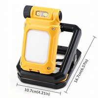 Lampe de travail télescopique rechargeable à LED avec batterie remplaçable, clip magnétique rotatif à 360°, lampe de réparation