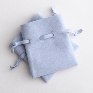 Custom logo Jewelry Packaging Bag Fashion Drawstring Microfiber Pouch for Necklace <b>Ring</b> Earring - Product Image 4