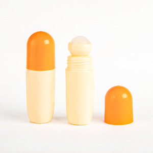 Empty Refillable Roll-on Bottle Plastic Anti-perspirant Roller Bottles Leak-Proof
