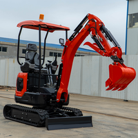 Mini excavateur compact de 1.8 tonnes avec zéro oscillation de queue pour la construction et l'aménagement de l'espace serré