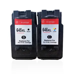 canon tinte patrone 646 Suppliers-Hot selling Hicor remanufactured 645 646 PG-645XL CL-646XL ink cartridge show ink level PG-645 CL-646 for canon