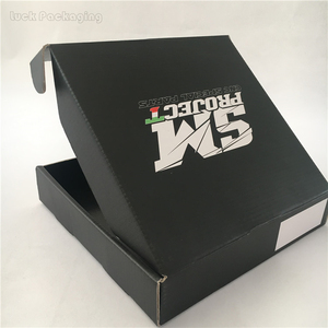 Plegable negro personalizado corrugado plegable transporte cajas de paquete personalizado con logotipo de servicio pesado de embalaje kraft caja de correo núm. - Product Image 4