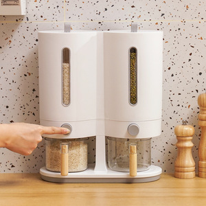 Contenedor <span class=keywords><strong>de</strong></span> Arroz con Taza Medidora, Dispensador <span class=keywords><strong>de</strong></span> Cereales con Tapas para Almacenamiento en Cocina, Despensa, Arroz, Soja, Maíz - Product Image 1