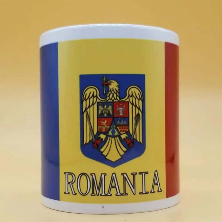 Wholesale custom logo Spain Portugal Panama tourist souvenir enamel ceramic coffee mug