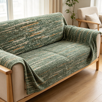 Tissu texturé à bulles rayé en polyester et lin, triple couche, avec grip en silicone, antidérapant, pour housses de canapé et coussins de sol
