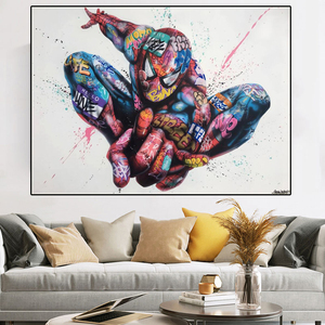 Affiches d'art mural Graffiti <span class=keywords><strong>Street</strong></span> Art Anime, Peintures Pop Movie, Impressions sur toile, Tableaux décoratifs pour salon - Product Image 4