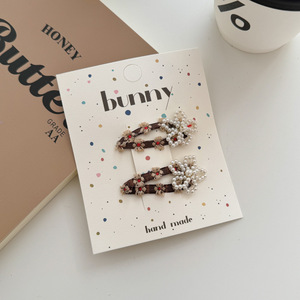 <span class=keywords><strong>Haruhi</strong></span> คลิป bb ปักลายดอกไม้มุกใหม่คลิปหนีบผมสำหรับเด็กคลิปผมแฮนด์เมดระดับพรีเมียมแสนหวาน - Product Image 5