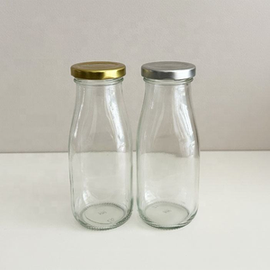 Botella de vidrio transparente de 250 ml para leche, bebidas saludables o crema, con tapa metálica y tapón de plástico <span class=keywords><strong>a</strong></span> presión. - Product Image 2