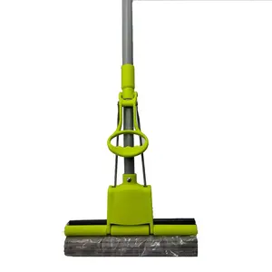 Super Water Absorbing Cleaning Sponge PVA Mop Double Roller Telescopic Pole Sponge Floor Mop