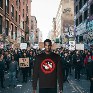 T-shirt à manches longues No Kings Protest Stop Sign - Product Image 3