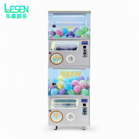Distributeur automatique de capsules LED à grande capacité, à monnayeur, à double étage, électrique, haute rentabilité, pour les commerces