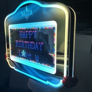 Insegna LED Personalizzabile con Messaggi di Buon Compleanno Controllata da App CE, Presentatore di Bottiglie per Nightclub con Servizio <span class=keywords><strong>VIP</strong></span>, Accessorio per Feste - Product Image 6