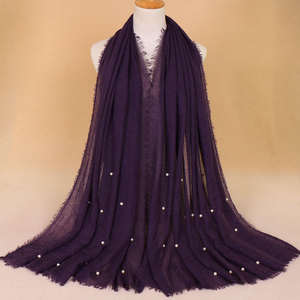 2025ฮิญาบผ้าชีฟองเนื้อนุ่มน้ำหนักเบาสวมใส่สบายสีทึบผ้าคลุมไหล่มุสลิมจากชนชาติมาเลเซีย - Product Image 4