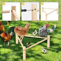 Support de nidification triangulaire JQ pour poulets, perchoir en bambou pour poulets, barres de repos en bois pour poulets, perchoir pour poulets pour poulailler et couveuse