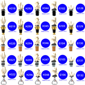 Coral Bottle Stopper Zinc Alloy Cork Stopper Wine Beer Opener Round Shape Gold Silver Black Gray HDS011-A13 - Product Image 1