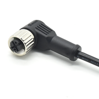 Connecteur M12 câble de soudage à 2 broches automatisation industrielle à angle droit mâle femelle prise étanche câble d'aviation câble de capteur M12