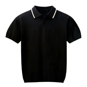 निर्माता कस्टम प्रदान पुरुषों कपास उच्च गुणवत्ता बुनाई पोलो शर्ट