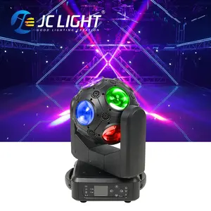12pcs*10w RGBW 4in1 LED Sound Activated Dmx 360 Degree Rotation Led Moving Head Football Beam Moving Light for Dj