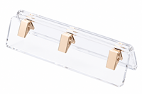 Perforateur en acrylique transparent personnalisé, perforateur en acrylique standard à 3 trous, perforateur de papier transparent rose gold