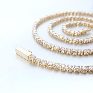 18K Gold Plated Hiphop Jewelry Cubic Zirconia <b>Ice</b> <b>Out</b> Tennis <b>Chains</b> - Product Image 3