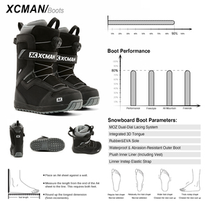 Bottes de <span class=keywords><strong>snowboard</strong></span> tout-terrain pour hommes XCMAN, système de laçage Xfitgo, bottes de <span class=keywords><strong>snowboard</strong></span> imperméables - Product Image 2