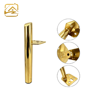 Sofa T Leg 15 cm Legs Design Golden Metal Furniture Cylindrical <b>tube</b> Modern Furniture Support - Product Image 2