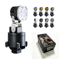 Support magnétique réglable à 360° pour phare de pelle hydraulique, éclairage de travail LED 48W lumineux sous le capot, blanc ambre