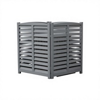 Cache-climatiseur en aluminium de qualité supérieure, anti-rouille, résistant aux intempéries, avec persiennes, protection pour unité extérieure de pompe à chaleur
