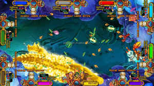 New Trend 4 Players 55 ''Monitor Ocean King 3 Fish Table Machine con arnés de cableado Phoenix Awakens - Product Image 4