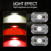 Luz LED de Domo para UTV de 12V con Interruptor, Montaje con Abrazadera para Barra Antivuelco de 1.5 - 2.0 Pulgadas, Modos de Luz Dual Blanca y Roja, Haz de Luz Amplio