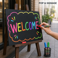 Marqueurs à craie liquide effaçables pour tableau fluorescent électronique LED, 8 couleurs, pour tableau publicitaire lumineux