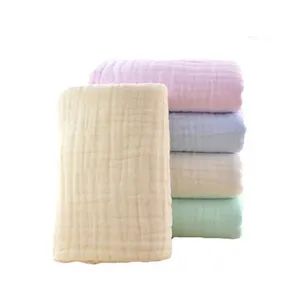 Customizable brand soft swaddle 4 6 layer cotton muslin bamboo swaddle blankets for baby sleep