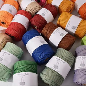 Filo Filamento di Poliestere Intrecciato da 100 Iarde, ad Alta Tenacità, Tessuto <span class=keywords><strong>a</strong></span> <span class=keywords><strong>Mano</strong></span>, con Filo Dorato, 5.0mm, Gasato e Tinto <span class=keywords><strong>a</strong></span> Fantasia, per Maglieria - Product Image 1