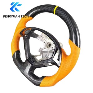 Volant de voiture en cuir noir personnalisable en direct d'usine, avec fibre de carbone forgée bleue, pour Infiniti FX35 G25 G37 Q50 Q60 Q70 <span class=keywords><strong>350Z</strong></span> - Product Image 5