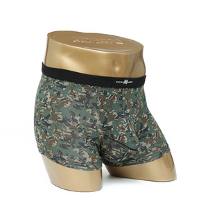 Hersteller Großhandel Herren Plus Size Boxer Slips Wellme Double Convex Modal Mid-Rise Breath able Print Herren Boxer Unterwäsche - Product Image 6