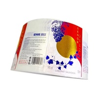 Étiquette adhésive en vinyle pour emballage de bouteille de vin de luxe, impression professionnelle, estampage à chaud doré