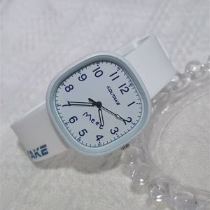 2025 New Model <b>Watch</b> - Student Model with White Display, Square Shape, <b>Electronic</b> <b>Watch</b> - Product Image 1
