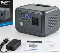 Batterie LFP 288Wh, panneau solaire, camping en plein air, randonnée, charge rapide d'urgence, onde sinusoïdale pure, UPS 300W, station d'alimentation portable