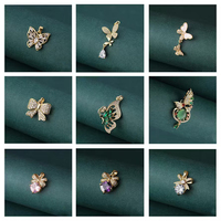 Usine En Gros Accessoire Bijoux 18K Plaqué Or Micro Incrusté Zircon Arc Pendentif Collier De Mode pour les Femmes
