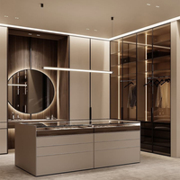 Aqua Gallery Armoire de luxe moderne avec porte en verre extensible et personnalisée pour chambre à coucher et salon